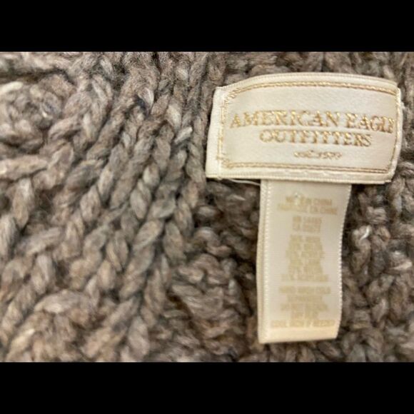 American Eagle wool blend scarf gray 64x7” - Picture 5 of 6
